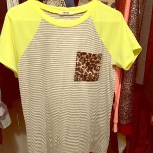 Neon Striped Leopard Pocket
